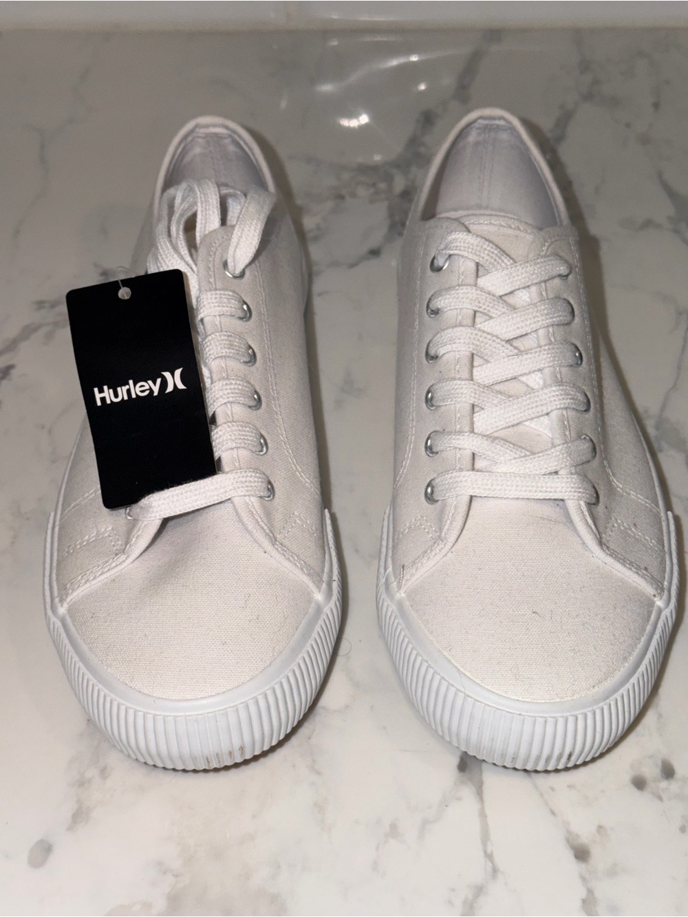Hurley Women's White Low-Top Canvas Sneakers
